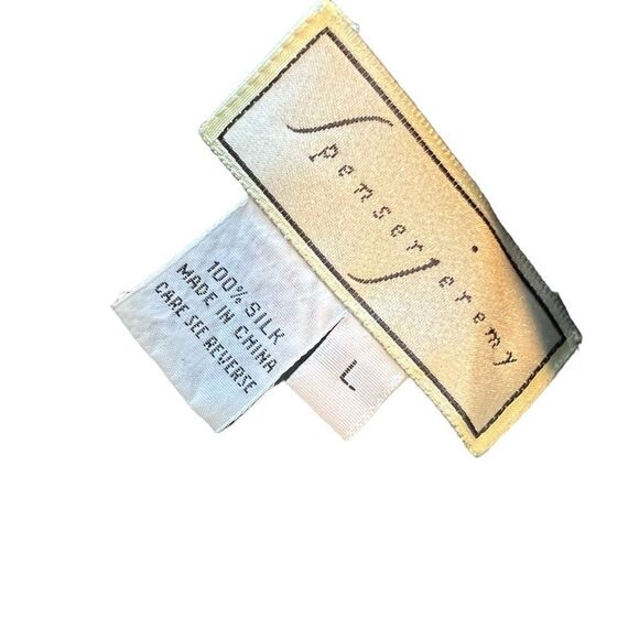 Vintage Spenser Jeremy blue and green silk paisley zip bomber jacket size large - Picture 8 of 13